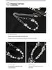 Urban Hip Hop Pearl & Crystal Reflective Stainless Steel Necklace - Titanium Clavicle Chain for Couples