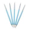 5pcs/Set Double-ended Silicone Head Carving Dotting Pen Brush Modeling Dotting Nail Art Tool