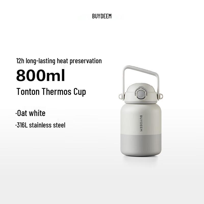 Buydeem S301 800ml Insulated Straw Bottle
