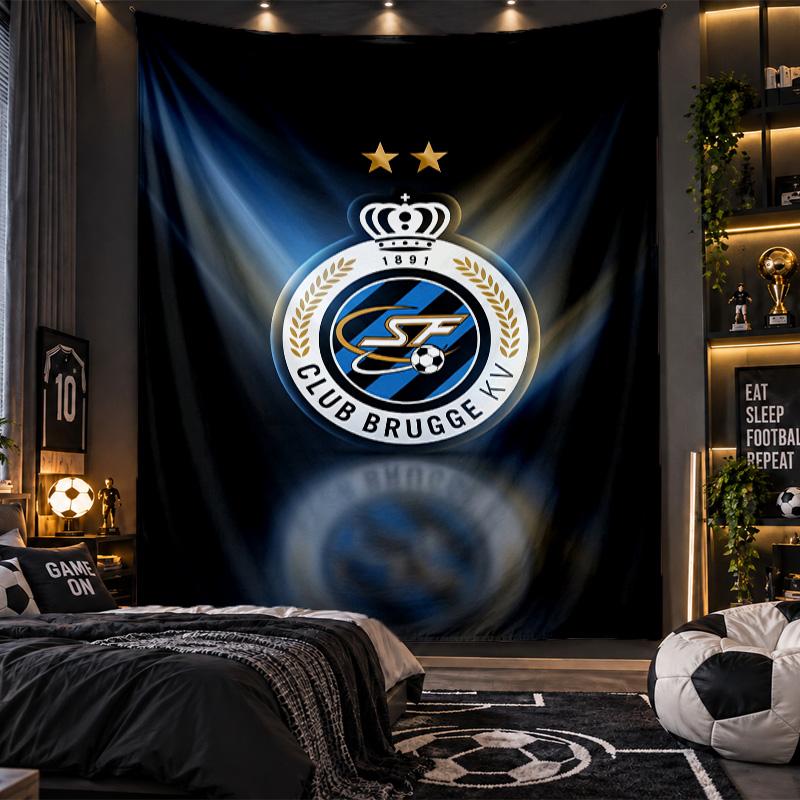 Wall Hanging Tapestry Club Brugge FC Print Cloth for Living Room Bedroom Home Decor
