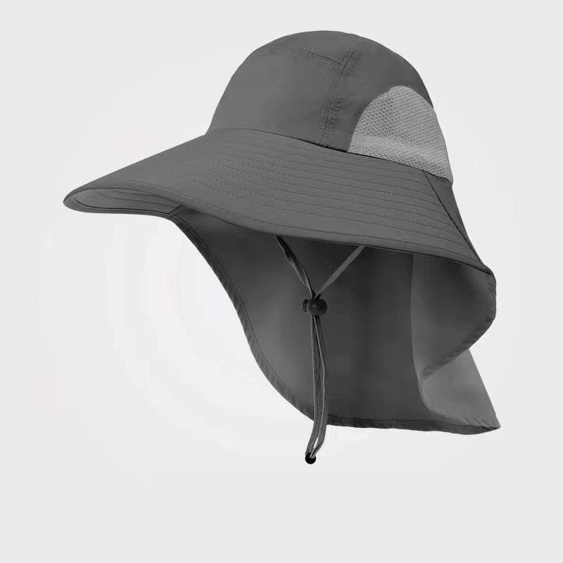 Kapelusz przeciwsłoneczny z szerokim rondem i klapką na szyję dla mężczyzn, kobiet, regulowany Outdoor 50 + ochrona UPF czapka typu Safari, piesze wycieczki kapelusz wędkarski