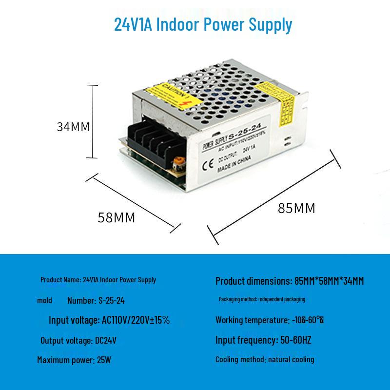 220V To 12V/24V/5V DC Power Supply for LED Strip Lights - 5A/10A/30A, 60W Transformer