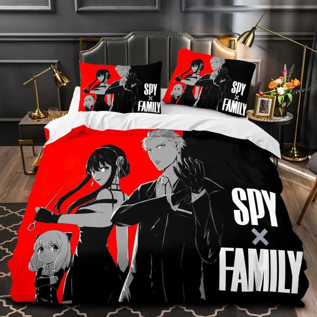 SPY×FAMILY Anime Comforter Bedding Sets Cartoon Duvet Cover Pillowcase Full Size Queen King Quilt Cover Single Double Bed