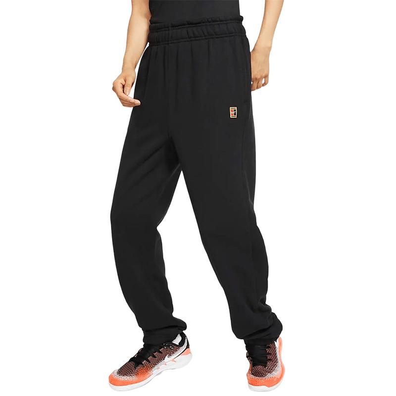 Nike Court Heritage Tennis Pants Solid Color Logo Cuffed Sports Pants Women pants Black BV1062-010