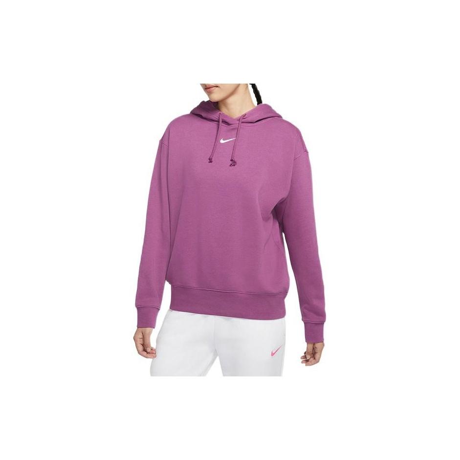 Nike Sportswear Collection Essentials Fleece Casual Hoodie Women Tops Purple DJ7669-507