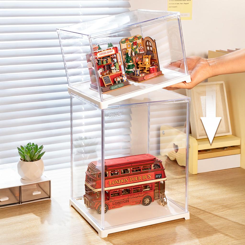 ROBOTIME Rolife Clear Display Case Portrait Size M DF05L