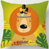 Cute Animal Print Square Pillowcase Home Decoration Car Sofa Cushion Cover