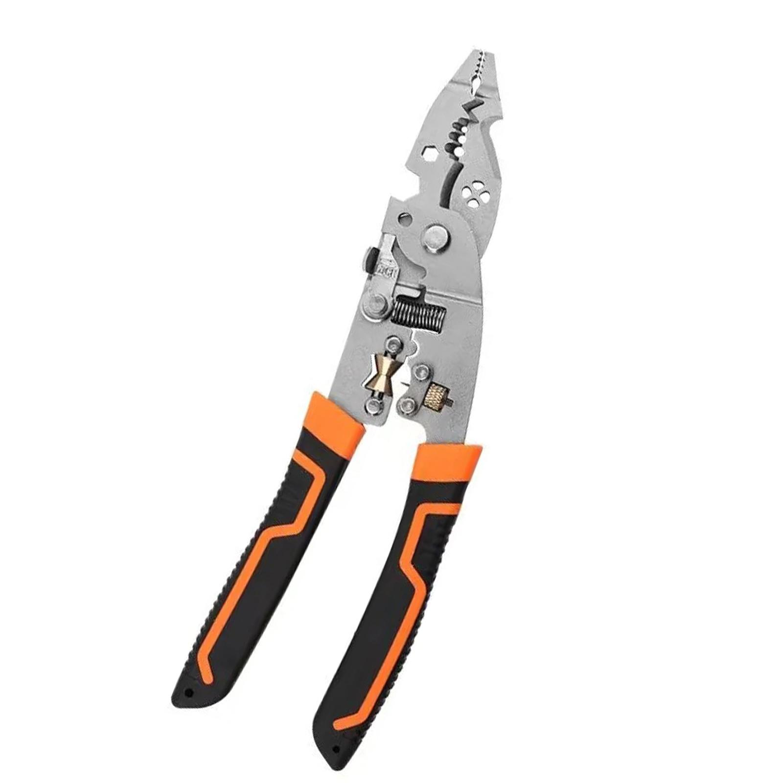 

Precisions 10 in 1 Wire Stripping Pliers Cable Cutter Tool with Safety Lock and Adjustable Blade for Easy and Safe Use 1