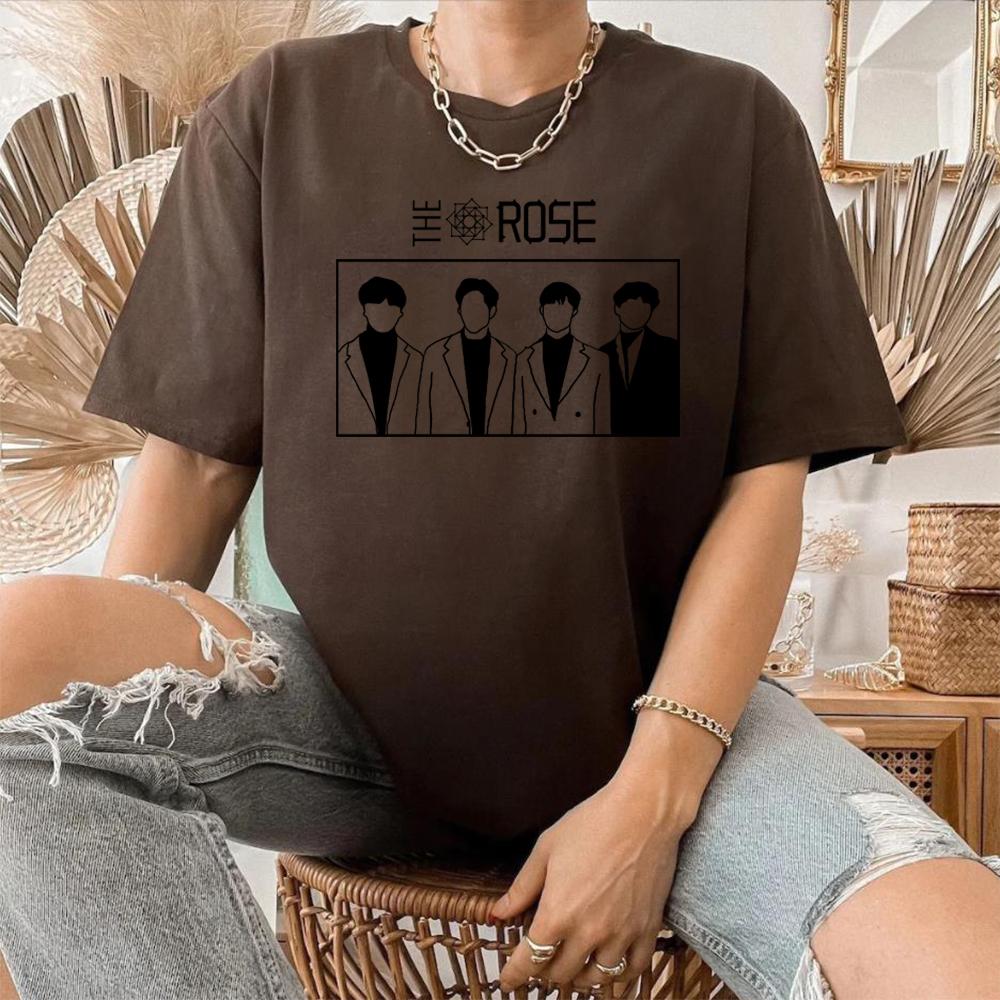 Das Rosenhemd Morgendämmerung bis Abenddämmerung T-Shirt Wir sind im Regen Coole Musik-T-Shirts KRock T-Shirt KPop Konzert Merch Trendiges Oberteil Geschenk für Fans