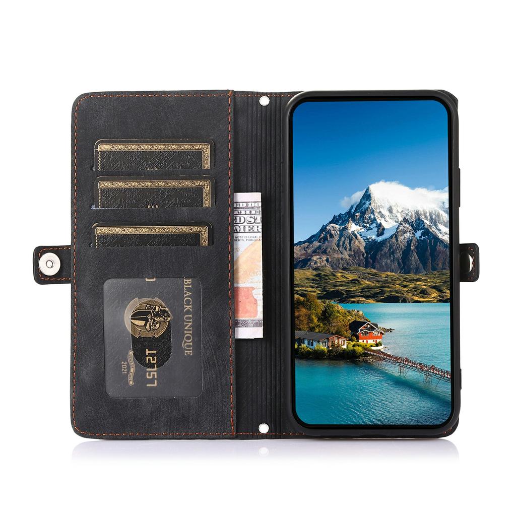 For iPhone 17 Pro Max Wallet Case with Wrist Strap Butterfly Imprint Leather Phone Cover