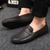 Fashion Summer Leather Men Loafers Breathable Flats Mens Casual Shoes Moccasins Man Lightweight Driving Shoes Wedding Shoes