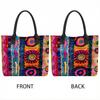  Bohemian Colorful Embroidery Tote Bag Casual Large Capacity Shoulder Handbag for Women Daily Use