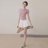 Yoga clothes women's 1011 new summer short-sleeved running thin sports top Pilates training fitness clothes set