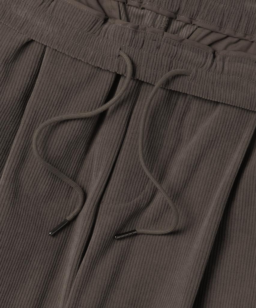MUSINSA STANDARD 8W Corduroy One-Pleat Wide Elastic Pants [Taupe]