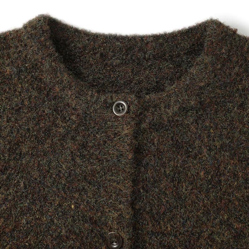 ELLE KIDS Girls' Forest Style Retro Knit Cardigan with Butterfly Jacquard
