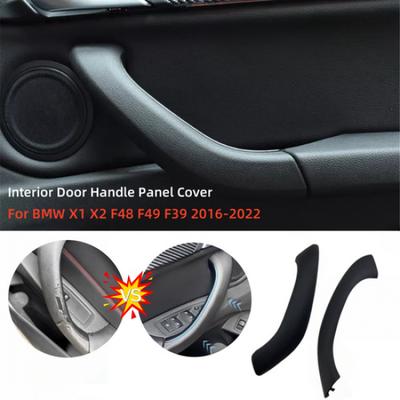 Black Interior Door Handle Cover Pull Trim For 2016- BMW F48 F49 F39 X1 X2
