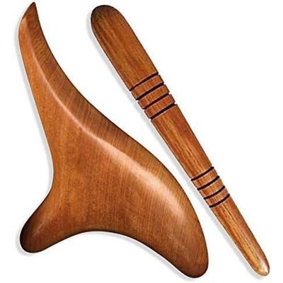 Cocorave Wooden Refresh Stick 2-Piece Set Self-Massage Care Goods Relaxation Acupressure Ocarina Shape Straight