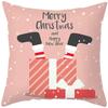 Merry Christmas Cushion Cover Santa Claus Elk Pillow Cover Living Room Sofa Home Room Decorations
