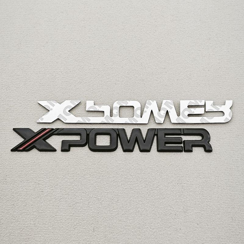 3D Metal Car Sticker Rear Trunk Badge Logo X POWER Sticker Side Fender Emblem For MG MG6 MG5 l MG4 MG3 Tail Exterior Accessories