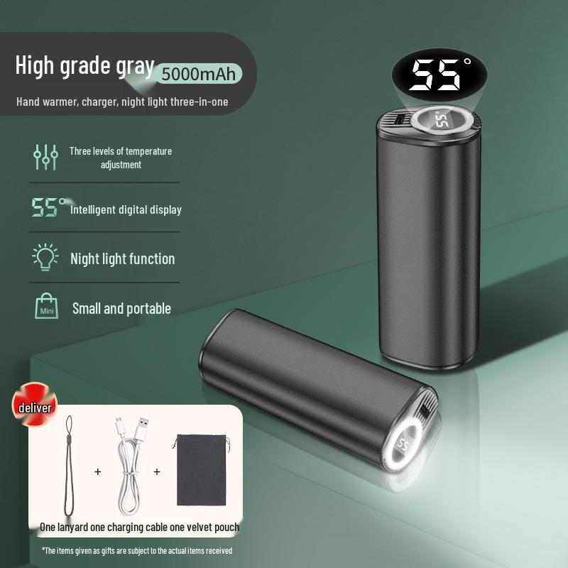 

USB Перезаряжаемая Грелка для рук и Внешний аккумулятор - Зимний Портативный Гаджет 2-в-1 English Version 3-in-1 Digital Display Hand Warmer
