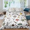 Rock Music King Queen Duvet Cover Electric Guitar Punk Style Bedding Set Youth Fashion Hip Hop 3D Polyester Comforter Cover