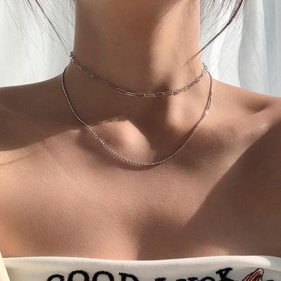 Japanese and Korean Popular, Simple Temperament Imitation Pearl Neck Chain, Niche Design Ins Stacked Wearing Wind Necklace