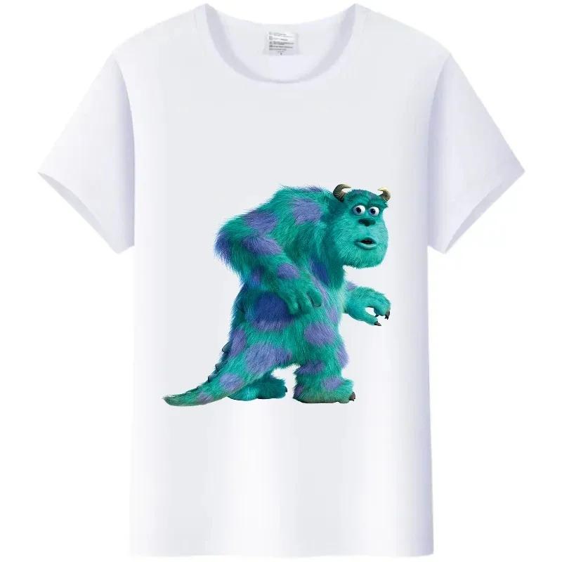 Casual Monsters, Inc. T-Shirt White Female TShirt James -P- Sullivan Funny Mr.Q Graphic Tees Aesthetic Clothing Unisex