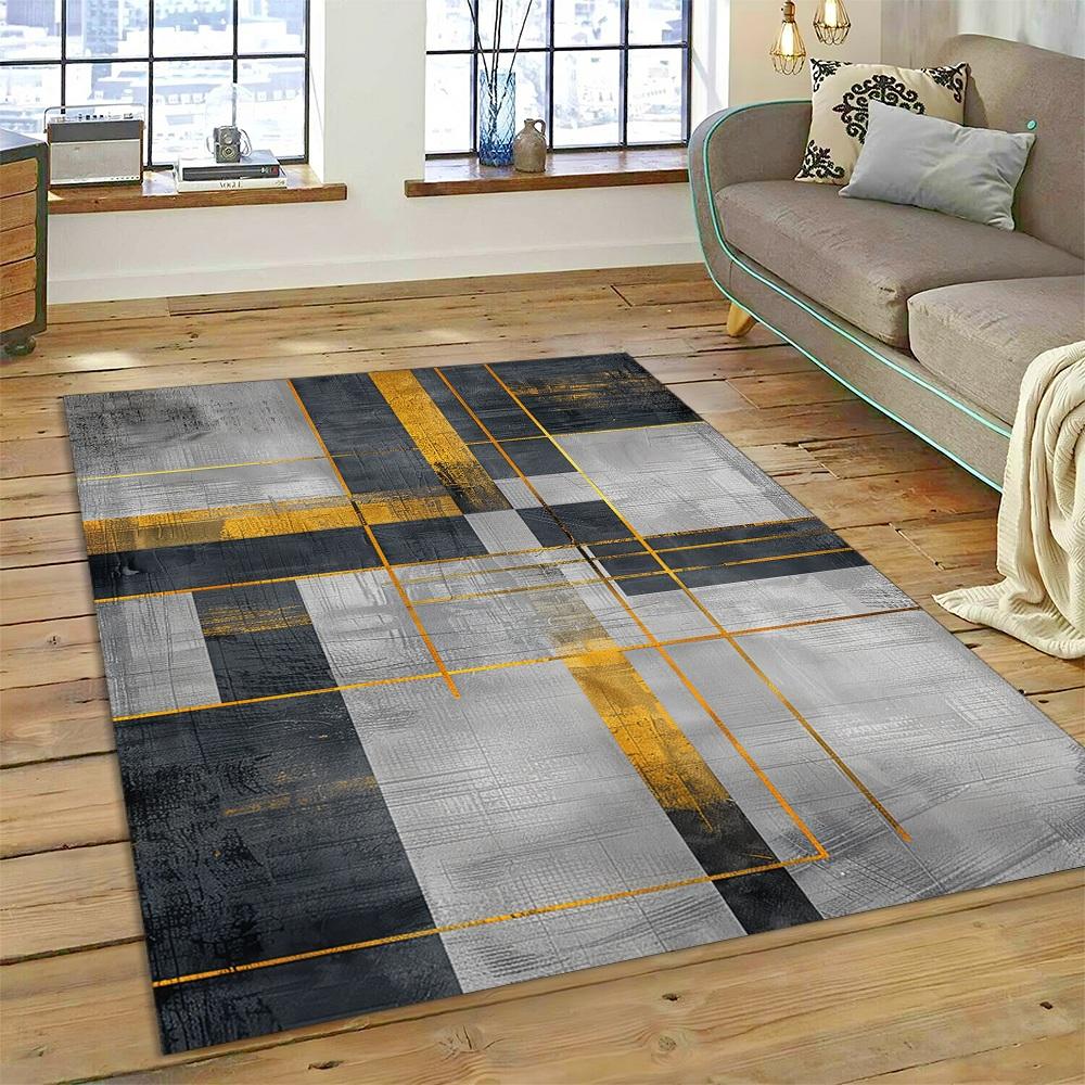 Style New Bohemian Abstract Modern Art Geometry Carpet Rug for Living Room Bedroom Home Sofa Decoration Floor Mat