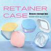 Dental Retainer Box With Mirror Magnetic Aligner Mouth Guard Container Travel Case For Teeth Braces False Denture Storage