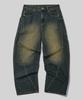 Beodeonteu Cut-Out Layered Cargo Wide Denim Pants [Vintage]