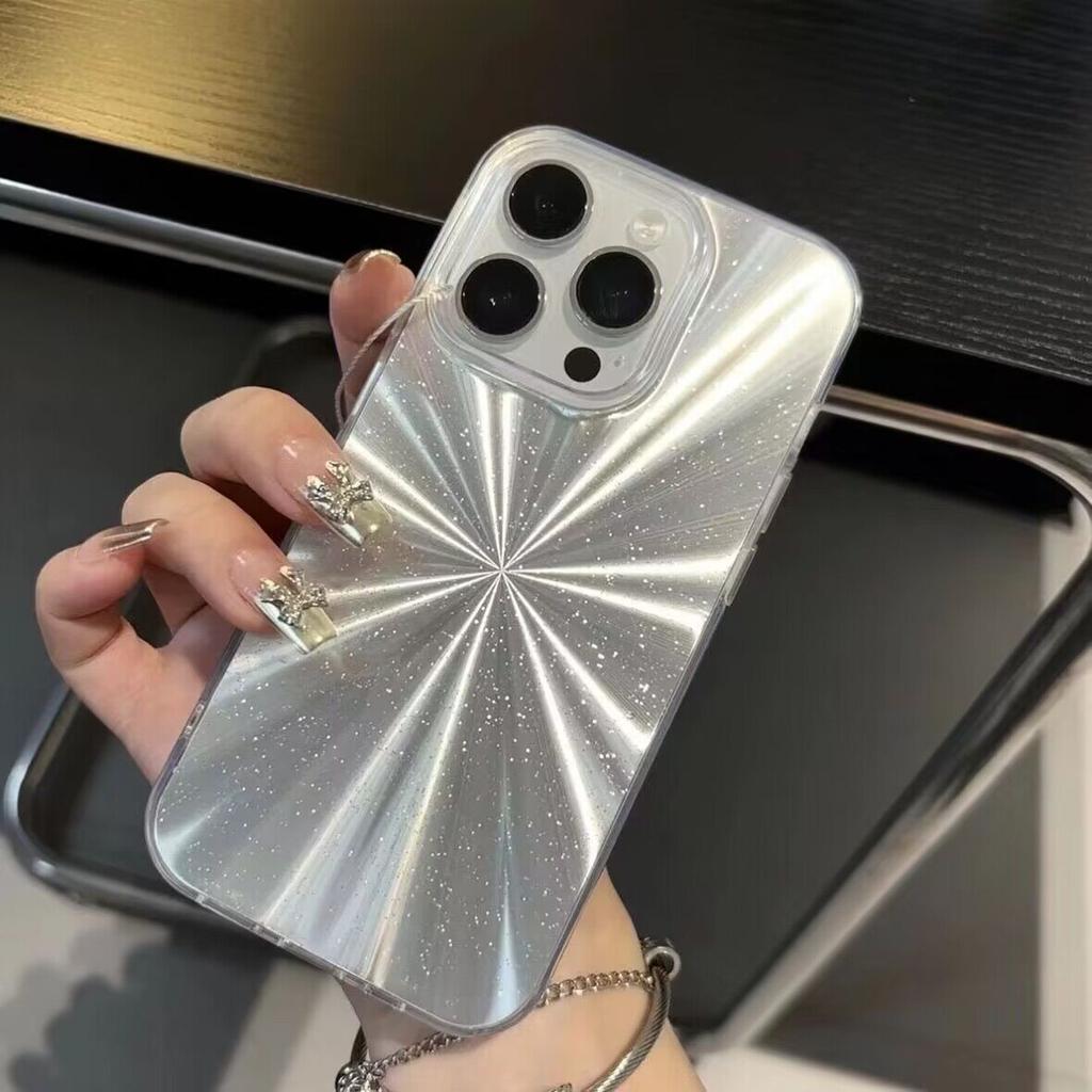 Luxury Camlet Pattern Laser Glitter Phone Case For iPhone 17 Air 11 12 13 14 15 Pro Max Plus Shockproof Bumper Cases Cover