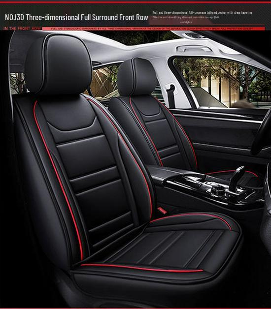 Universal All-Season Leather Car Seat Cushion and Cover