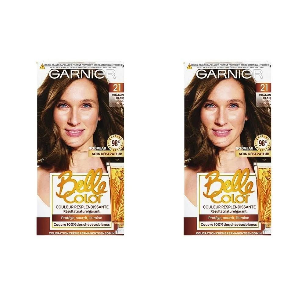Garnier Belle Краска для волос 2 упаковки 21 Натуральный светло-золотисто-коричневый Стойкая краска