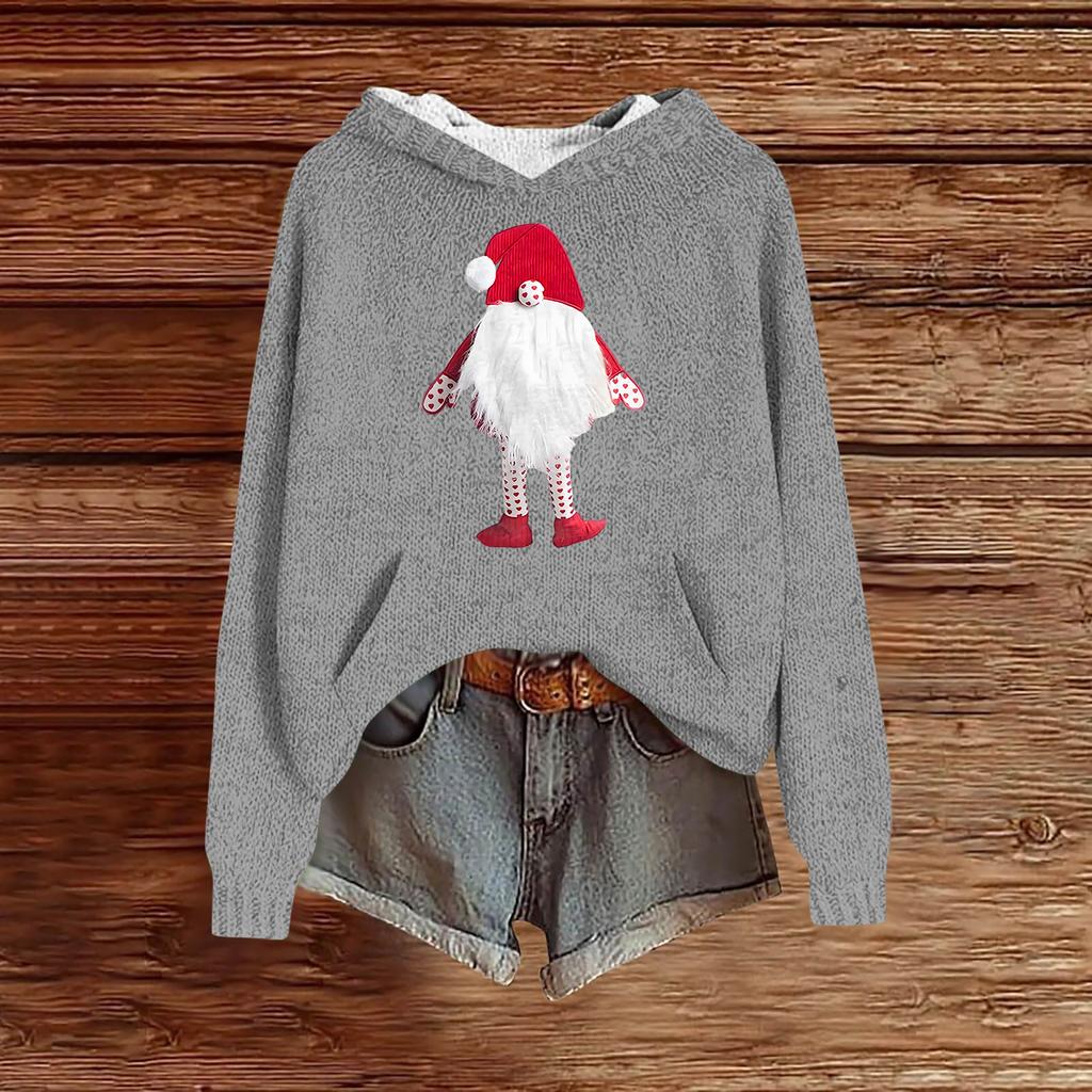 Sweatshirts For Women Knit Sweater Cute Shirt Fall Pullover Hooded Sweatshirt