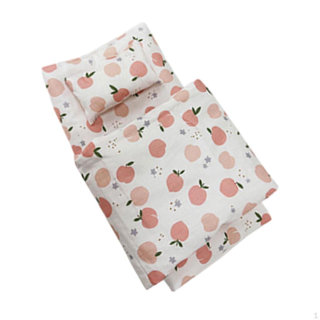 Bedding Set for Dolls with Mattress, Quilt, And Pillows Cradles