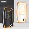 TPU Car Flip Key Case Cover Shell Fob For Ford Fiesta Focus 2 Ecosport Kugua Falcon Escape C-Max Protector Accessories