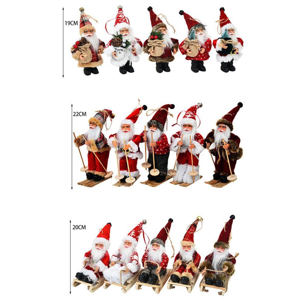 N1N Figurine Home Table Decor Santa Figure Hanging Pendants Santa Claus Doll Christmas Decorations