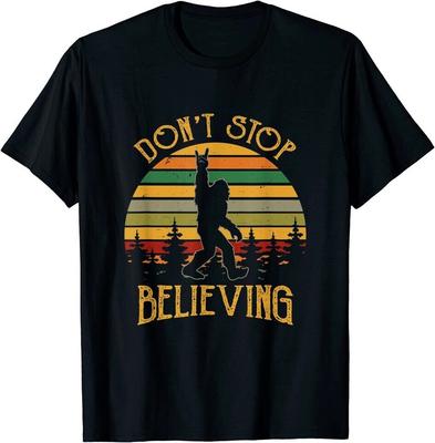 SALE NEW LIMITED Don't Stop Believing Bigfoot Rock And Roll Retro Sasquatch T-Sh Unisex T-Shirt