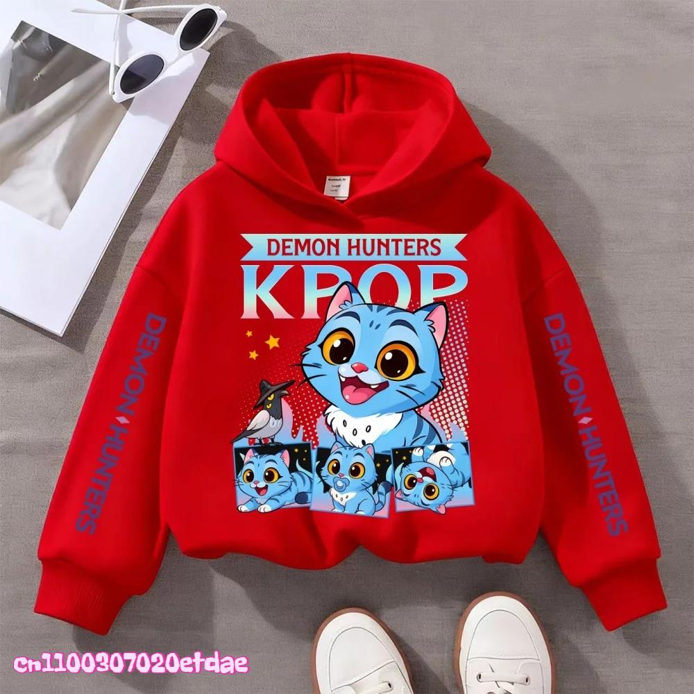 Kinderkleidung Modisch Niedlich KPop Dämonenjäger Mädchen Jungen Herbst und Winter Lässig Sportliche Kapuzenpullover Winter Warmes Oberteil