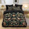 Quilt Cover Flower And Bird 3D Digital Printing Polished Three-Piece Set British Bedding