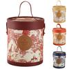 Gift Box Floral Print Widely Applied Round Shape Lid Bucket Florist Gift Packaging Box for Party