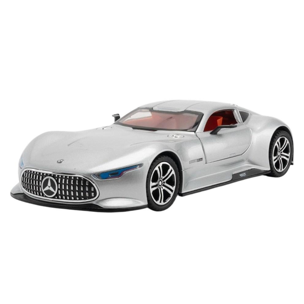 Diecast 1:24 Mercedes-Benz AMG Vision Gran Turismo Racing Car Alloy Pull-Back Model, White
