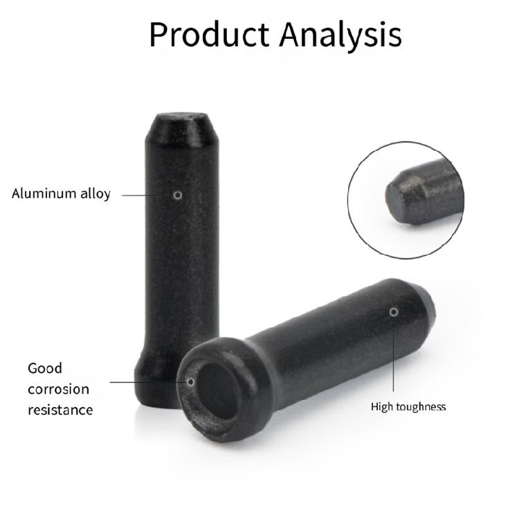 50Pcs Aluminum Alloy Bicycles Wire Tube Cover Bike Cable End Cap Cable Tip Brake Wire End Cap Bicycles Accessories