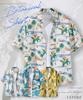 J.STORE Men's Patterned Aloha Shirt, Short Sleeve, Summer Cool Casual Stylish and Relaxed Fit, White, 5S-J12-WHM