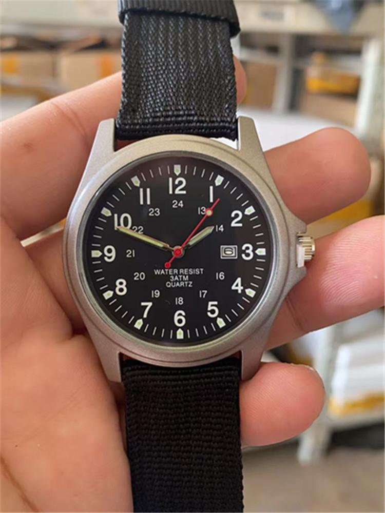 Nylon Strap Men's Watch Calendar Quartz Watch Military Watch