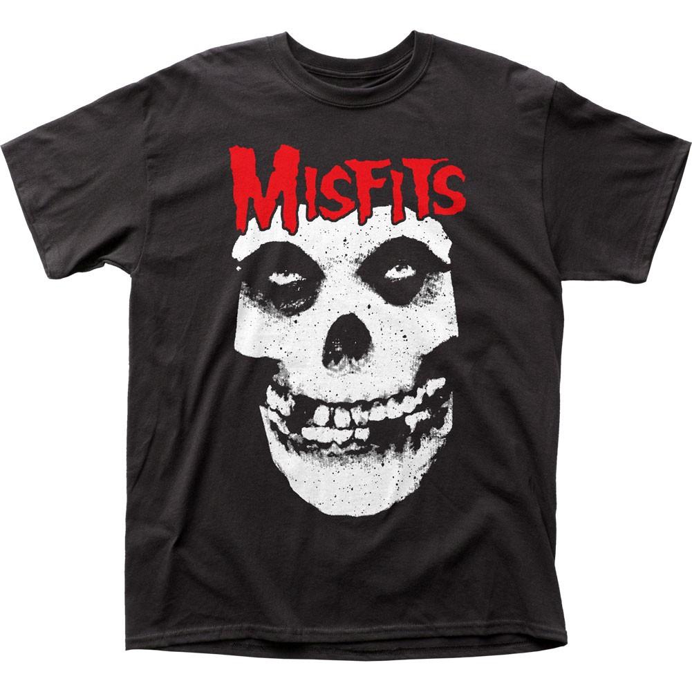 The Misfits Red Logo Mens T Shirt Music Classic Concert Rock Band Tee New Black S