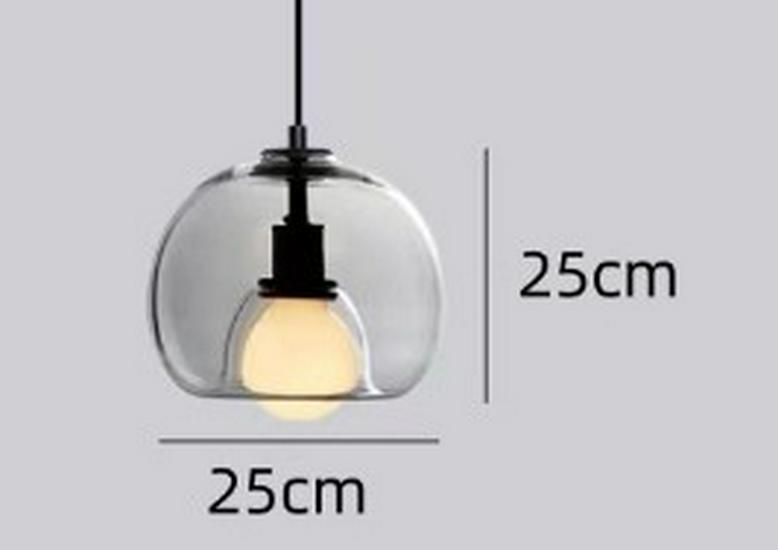 Nordic Modern Minimalist Bedside Pendant Light – Creative Single-Head Designer Glass for Bedroom/Dining Room.