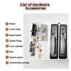Modern Door Lever Handle With Lock, Keyed Entry, for Interior Doors, Polished Stainless Steel Finish Privacy Door Knob Lock Set