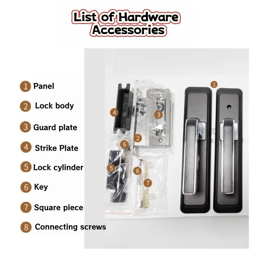 Modern Door Lever Handle With Lock, Keyed Entry, for Interior Doors, Polished Stainless Steel Finish Privacy Door Knob Lock Set
