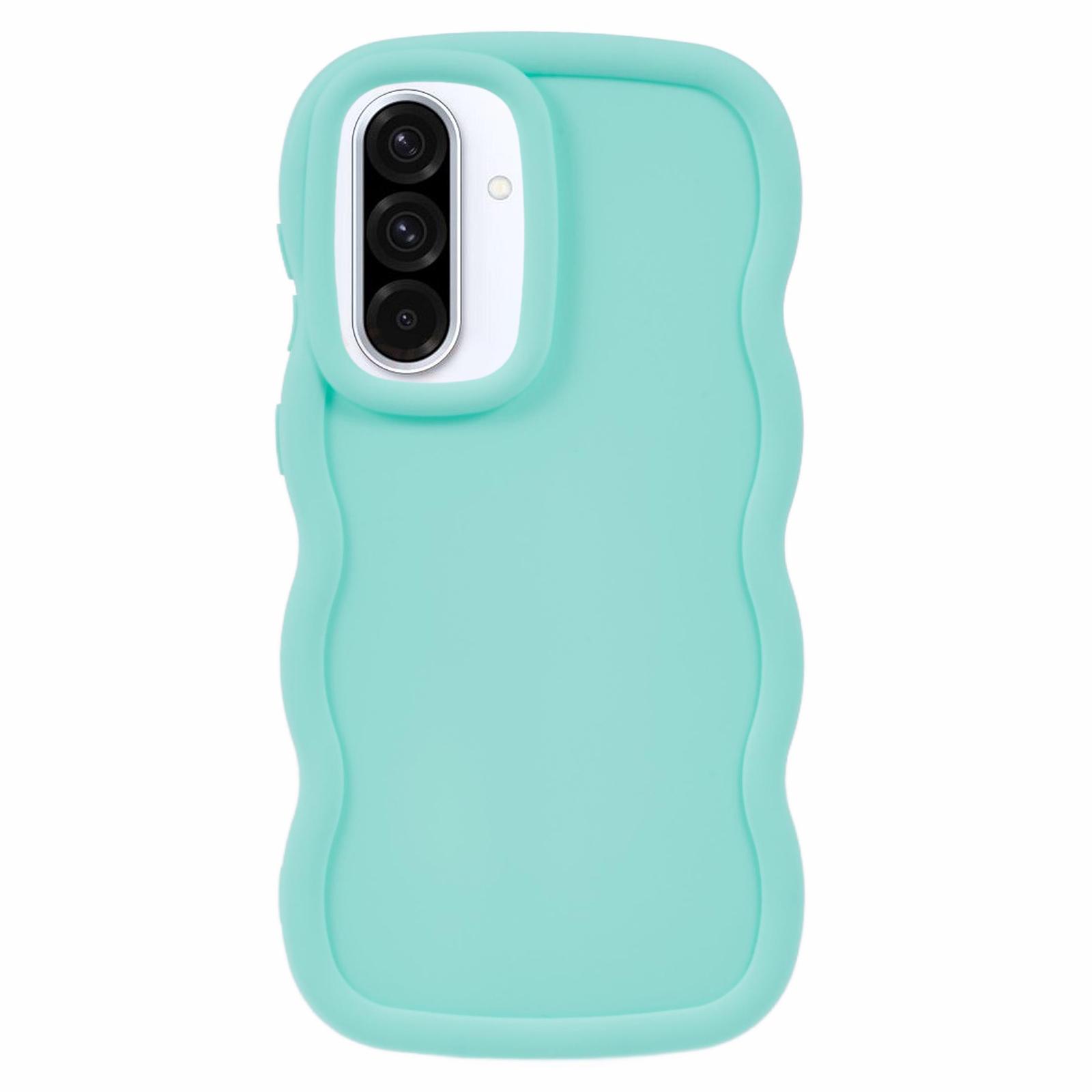 

Для Samsung Galaxy A36 5G/A56 5G Чехол TPU Защитная накладка для телефона Уникальная рамка с волнистым узором Light Green